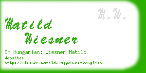 matild wiesner business card